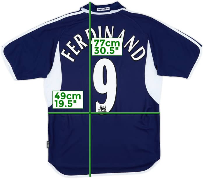2000-01 Tottenham Away Shirt Ferdinand #9 - 8/10 - (S)