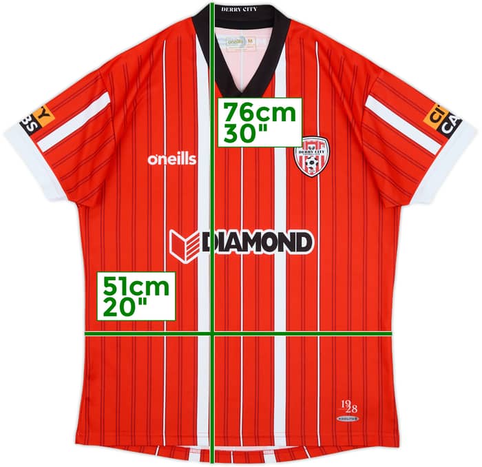 2022-23 Derry City Home Shirt - 9/10 - (M)