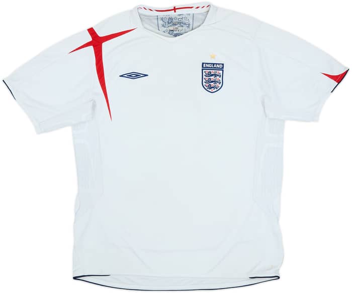 2005-07 England Home Shirt - 5/10 - (XL)