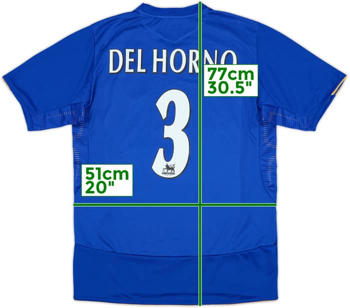 2005-06 Chelsea Centenary Home Shirt Del Horno #3 - 7/10 - (M)