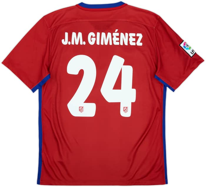 2015-16 Atletico Madrid Home Shirt J.M. Gimenez #24 - 8/10 - (M)