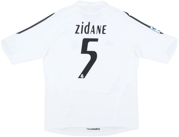 2005-06 Real Madrid Home Shirt Zidane #5 - 8/10 - (L)