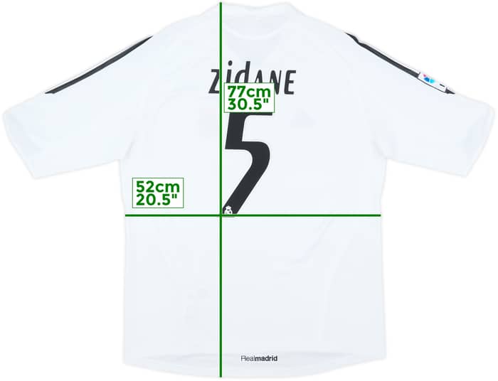 2005-06 Real Madrid Home Shirt Zidane #5 - 8/10 - (L)