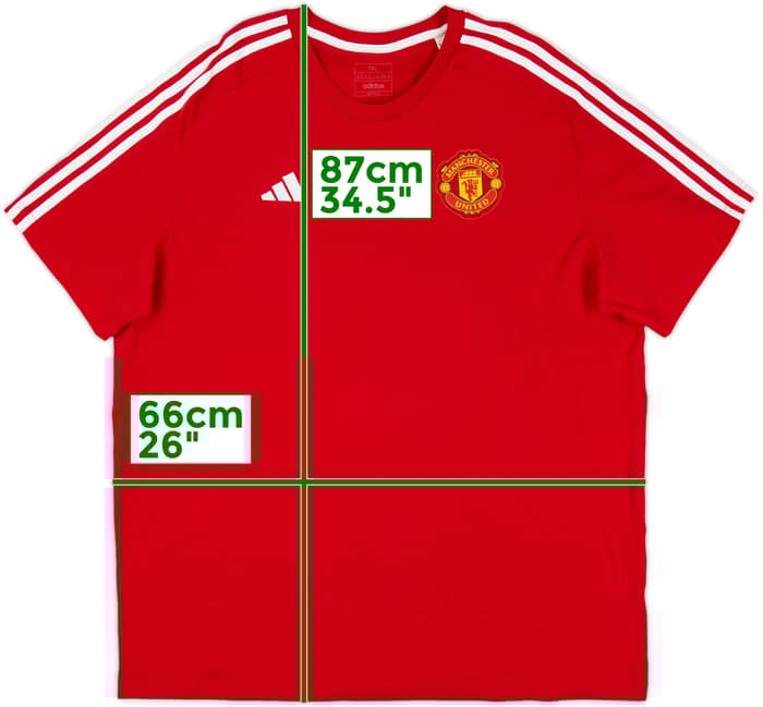 2025-26 Manchester United adidas Cotton Tee - 7/10 - (XXL)