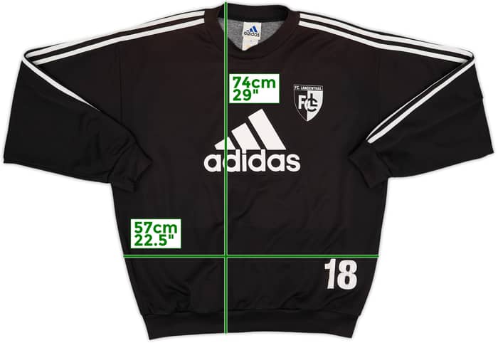 2000-01 FC Lagenthal Player Issue adidas Sweat Top #18 - 6/10 - (M)