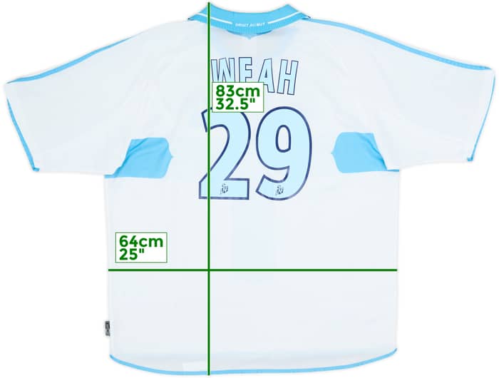 2000-01 Olympique Marseille Home Shirt Weah #29 - 7/10 - (XL)