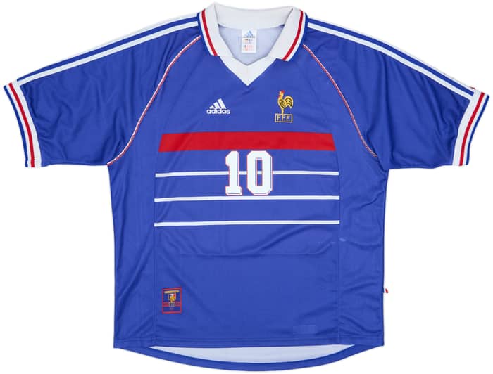 1998-00 France Home Shirt Zidane #10 - 7/10 - (XL)