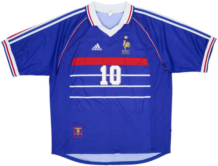 1998-00 France Home Shirt Zidane #10 - 9/10 - (XL)