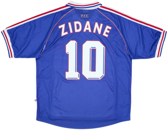 1998-00 France Home Shirt Zidane #10 - 8/10 - (XL)