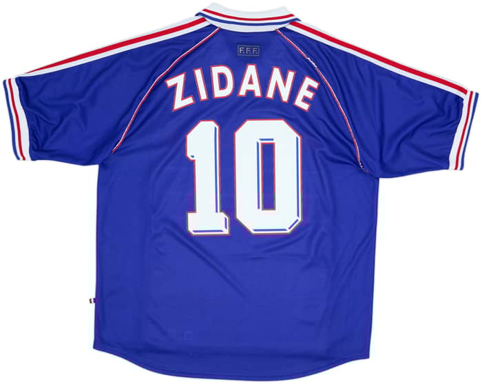 1998-00 France Home Shirt Zidane #10 - 8/10 - (XL)