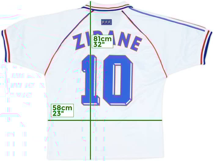 1998 France Away Shirt Zidane #10 - 8/10 - (XL)