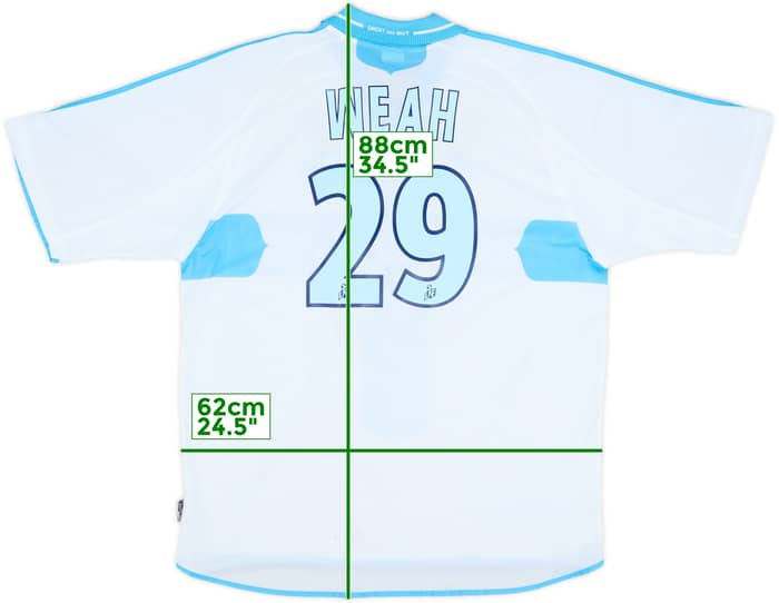 2000-01 Olympique Marseille Home Shirt Weah #29 - 5/10 - (XL)