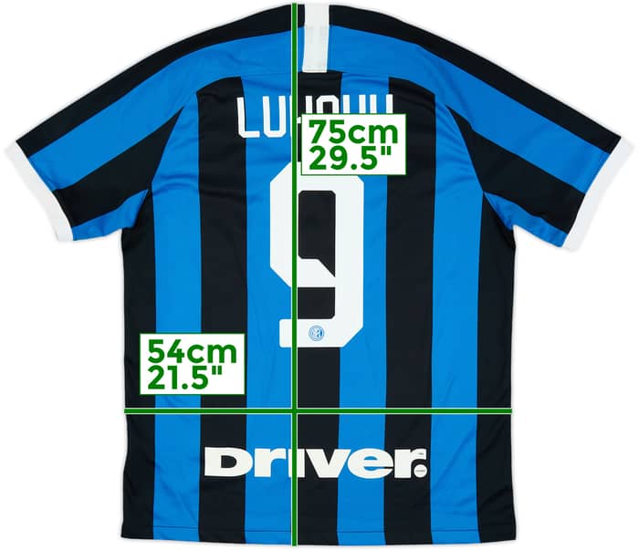 2019-20 Inter Milan Home Shirt Lukaku #9 - 9/10 - (L)