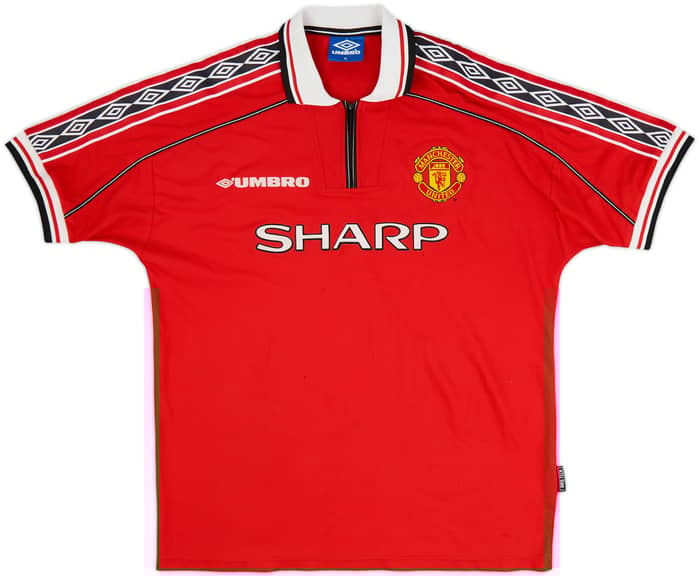 1998-00 Manchester United Home Shirt Beckham #7 - 5/10 - (XL)