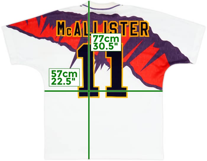 1991-93 Scotland Away Shirt McAllister #11 - 8/10 - (XL)