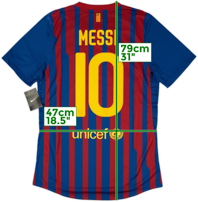 2011-12 Barcelona Player Issue Home Shirt Messi #10 (M)