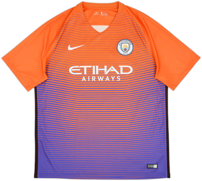 2016-17 Manchester City Third Shirt Kun Aguero #10 - 9/10 - (XL)