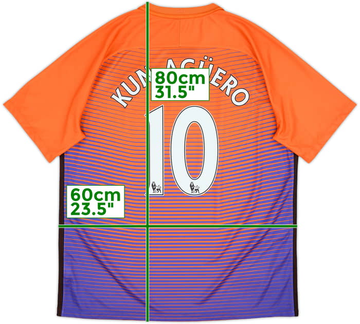 2016-17 Manchester City Third Shirt Kun Aguero #10 - 9/10 - (XL)