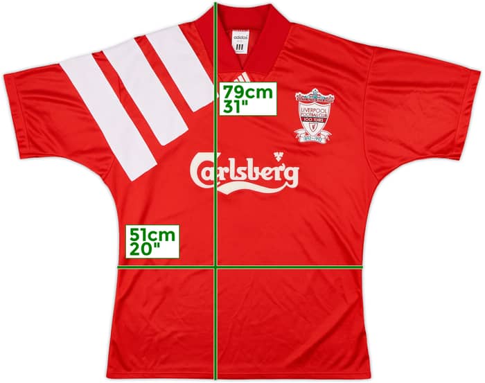 1992-93 Liverpool Centenary Home Shirt - 10/10 - (M/L)