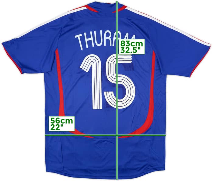 2006-07 France Home Shirt Thuram #15 - 5/10 - (L)