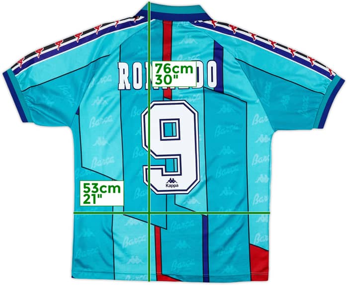 1995-97 Barcelona Away Shirt Ronaldo #9 - 9/10 - (M)