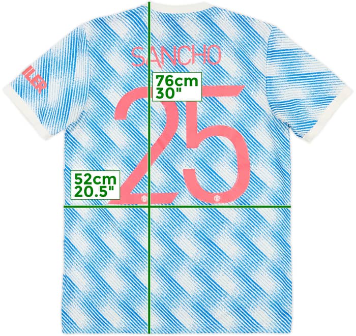 2021-22 Manchester United Away Shirt Sancho #25 - 9/10 - (M)