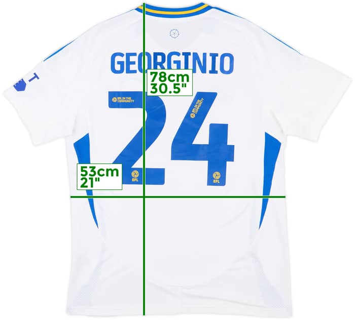 2024-25 Leeds United Home Shirt Georginio #24 - 7/10 - (L)