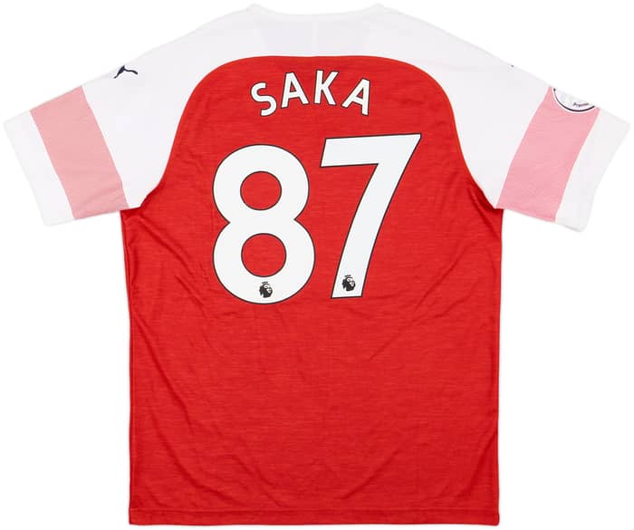 2018-19 Arsenal Home Shirt Saka #7 - 8/10 - (L)
