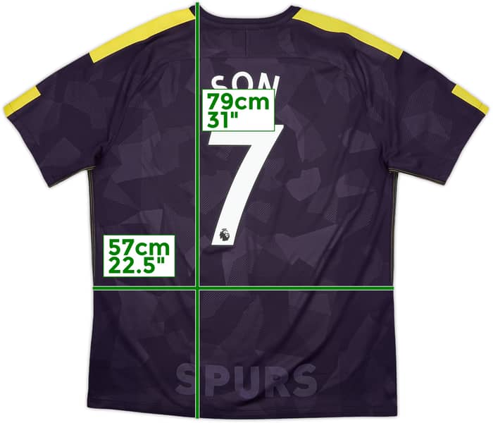 2017-18 Tottenham Away Shirt Son #7 - 8/10 - (XL)