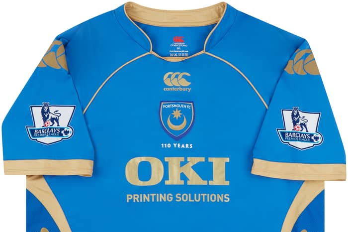 2008-09 Portsmouth Match Issue Home Shirt Little #25