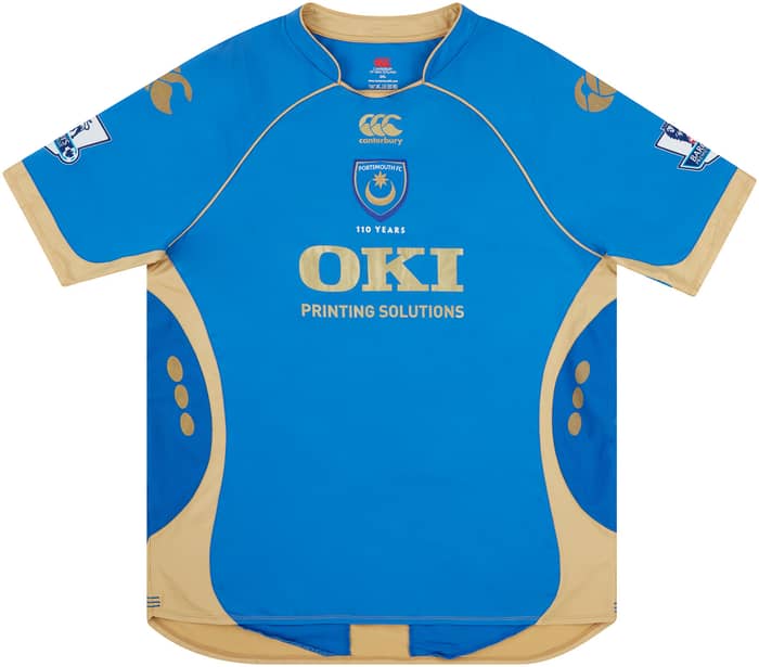 2008-09 Portsmouth Match Issue Home Shirt Little #25