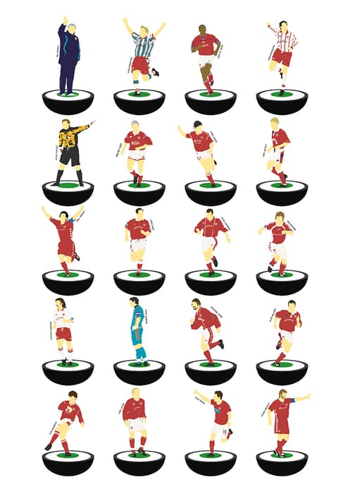 1977-2012 Hearts Subbuteo A3 Print/Poster