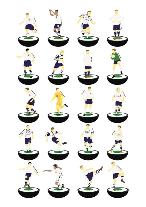 1883-2020 Preston North End Subbuteo A3 Print/Poster