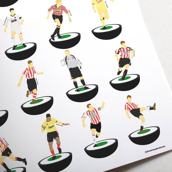 1935-2020 Sheffield United Subbuteo A3 Print/Poster