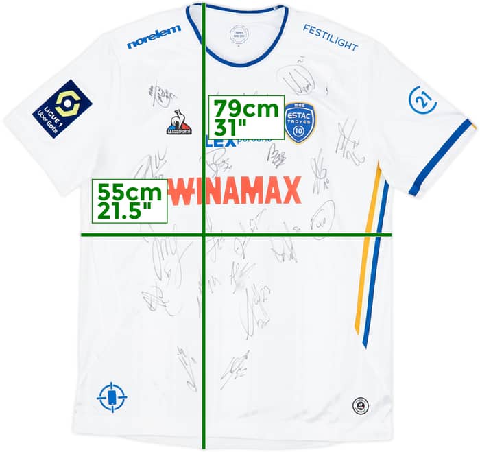 2022-23 Troyes Signed Away Shirt Tardieu #10 - 9/10 - (XL)
