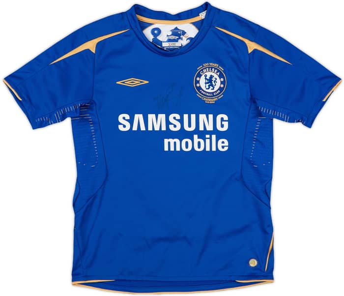 2005-06 Chelsea Signed Centenary Home Shirt Lampard #8 - 7/10 - (S.Boys)