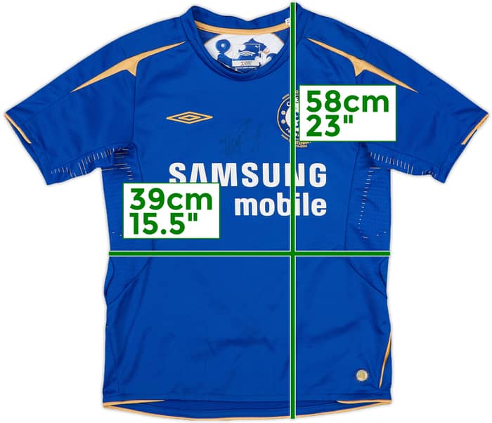 2005-06 Chelsea Signed Centenary Home Shirt Lampard #8 - 7/10 - (S.Boys)