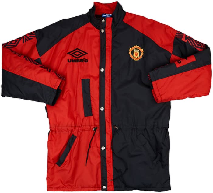 1995-97 Manchester United Umbro Padded Bench Coat - 9/10 - (L)
