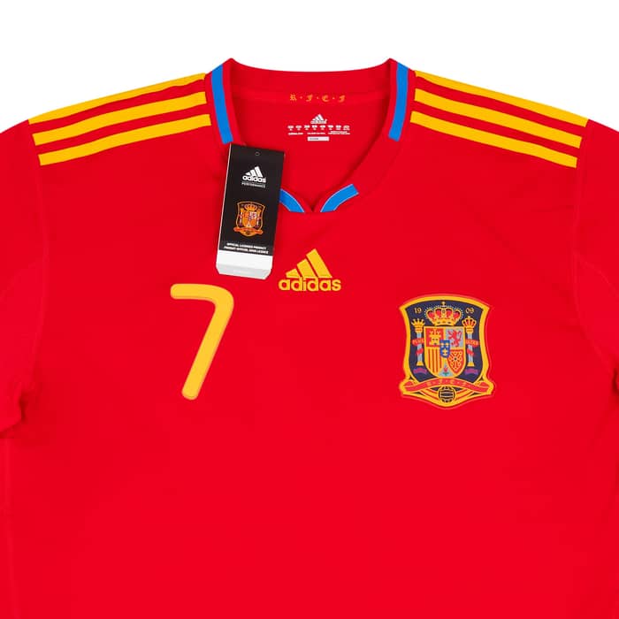 2009-10 Spain Home Shirt David Villa #7