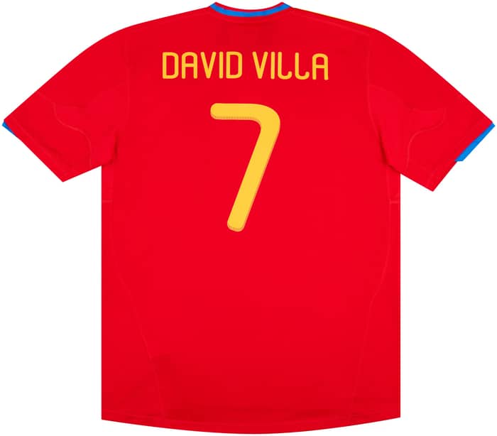 2009-10 Spain Home Shirt David Villa #7