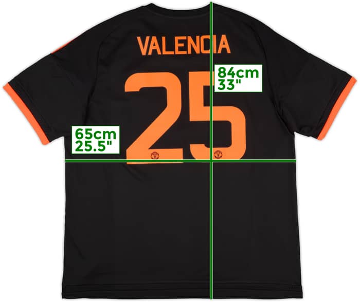 2015-16 Manchester United Third Shirt Valencia #25 - 9/10 - (XXL)