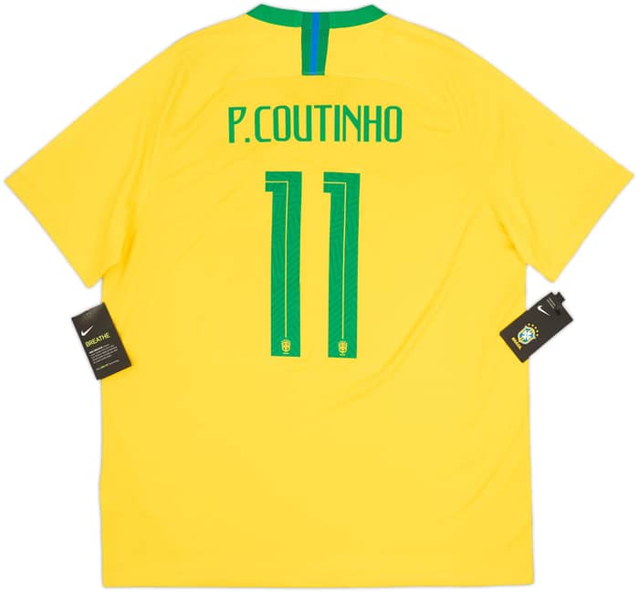 2018-19 Brazil Home Shirt Coutinho #11 (XL)