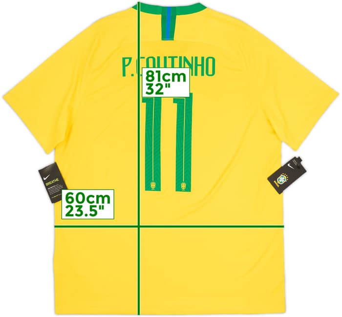 2018-19 Brazil Home Shirt Coutinho #11 (XL)