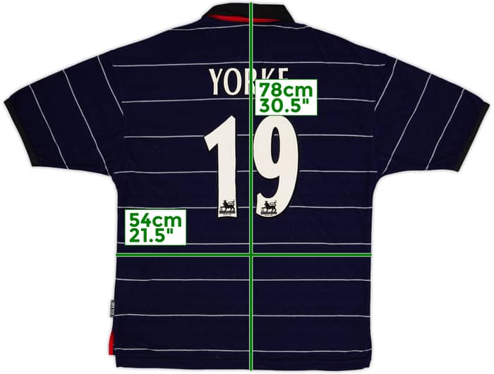 1999-00 Manchester United Away Shirt Yorke #19 - 9/10 - (M)