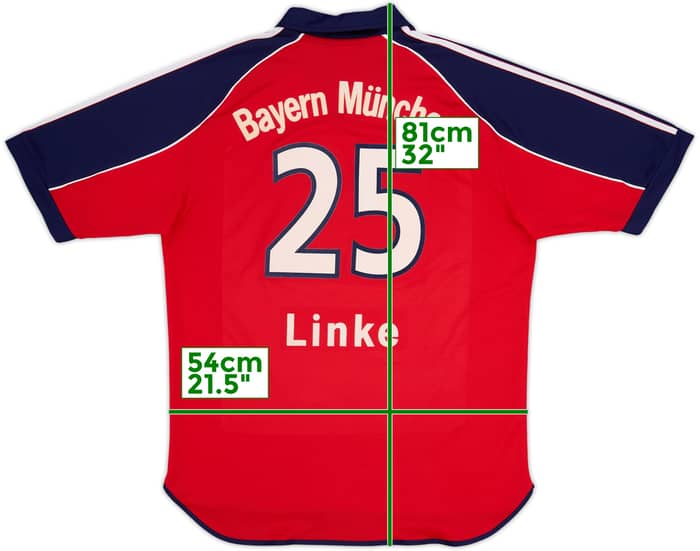 1999-01 Bayern Munich Home Shirt Linke #25 - 8/10 - (M)