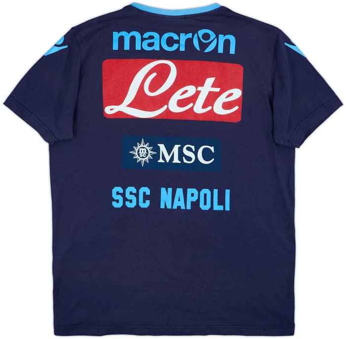 2013-14 Napoli Macron Cotton Tee - 8/10 - (L)