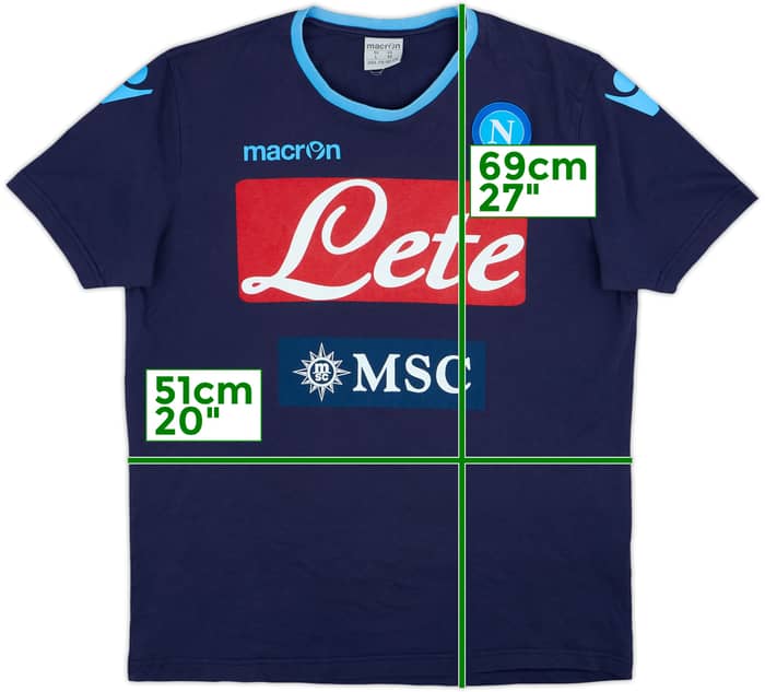 2013-14 Napoli Macron Cotton Tee - 8/10 - (L)