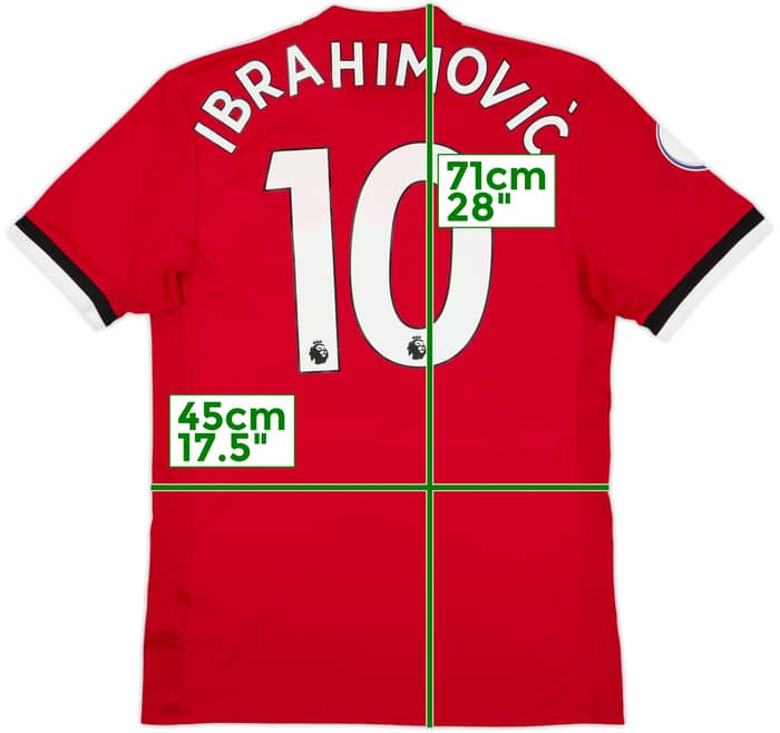 2017-18 Manchester United Home Shirt Ibrahimovic #10 - 7/10 - (S)