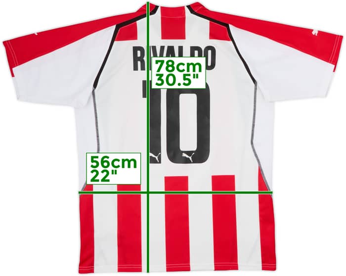 2005-06 Olympiakos Home Shirt Rivaldo #10 - 8/10 - (XL)