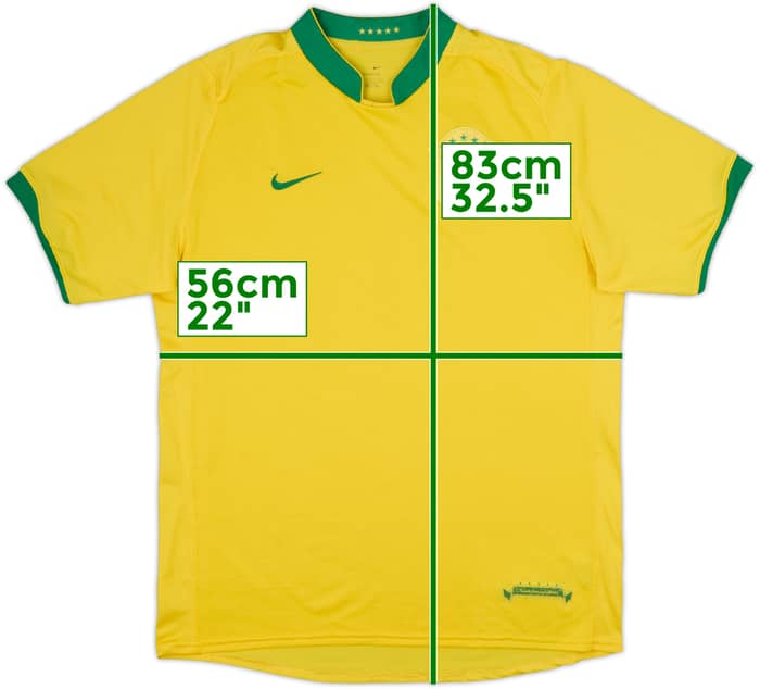 2006-08 Brazil Home Shirt #10 - 5/10 - (L)
